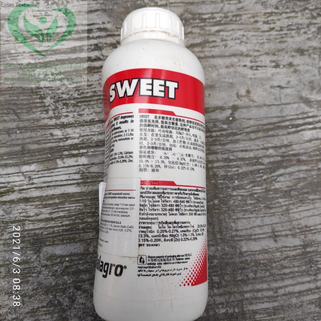 Pupuk pemanis Buah SWEET 1Liter dari Valagro
