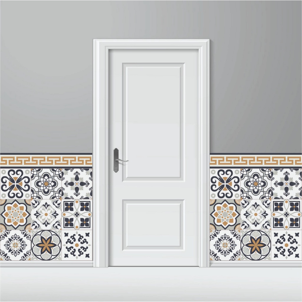 STIKER TEGEL / STICKER LANTAI / KERAMIK / TEGEL DINDING BORDER 1