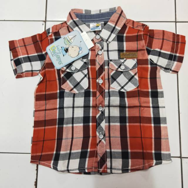 Kemeja Baby Popeye Ori ( 6-9 Bulan )