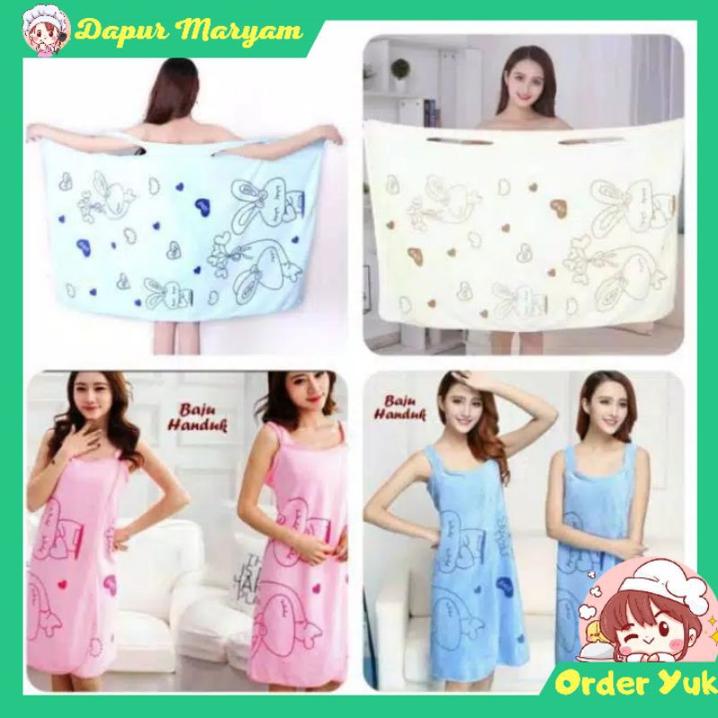baju Handuk Kimono Mandi  Weareble Towel Kimono Karakter