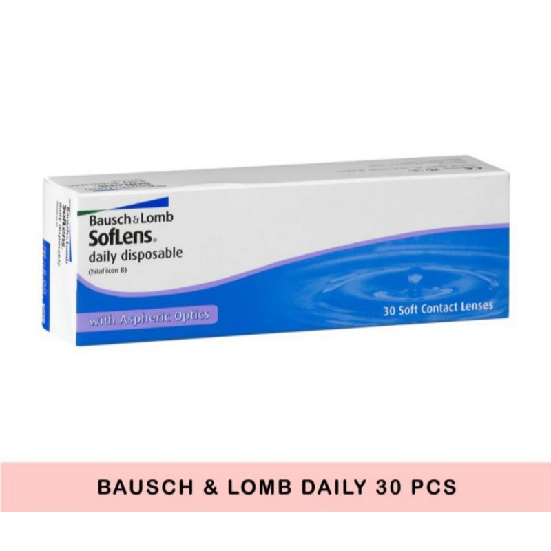 Softlens BAUSCH &amp; LOMB 1 Day Bening/soflen bening harian baus&amp;lomb/soflens clear 1day -1.00 s/d-9.00