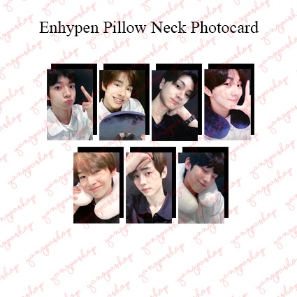 [READY / SET] ENHYPEN PILLOW NECK ENHY PHOTOCARD FAN MADE UNOFFICIAL YANGPASHOP JAY SUNGHOON JAKE