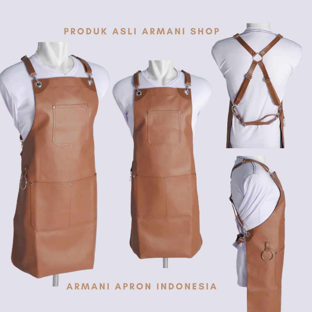 CELEMEK KULIT APRON KULIT CELEMEK BARISTA APRON BARISTA CELEMEK MASAK APRON MASAK CELEMEK CAFE