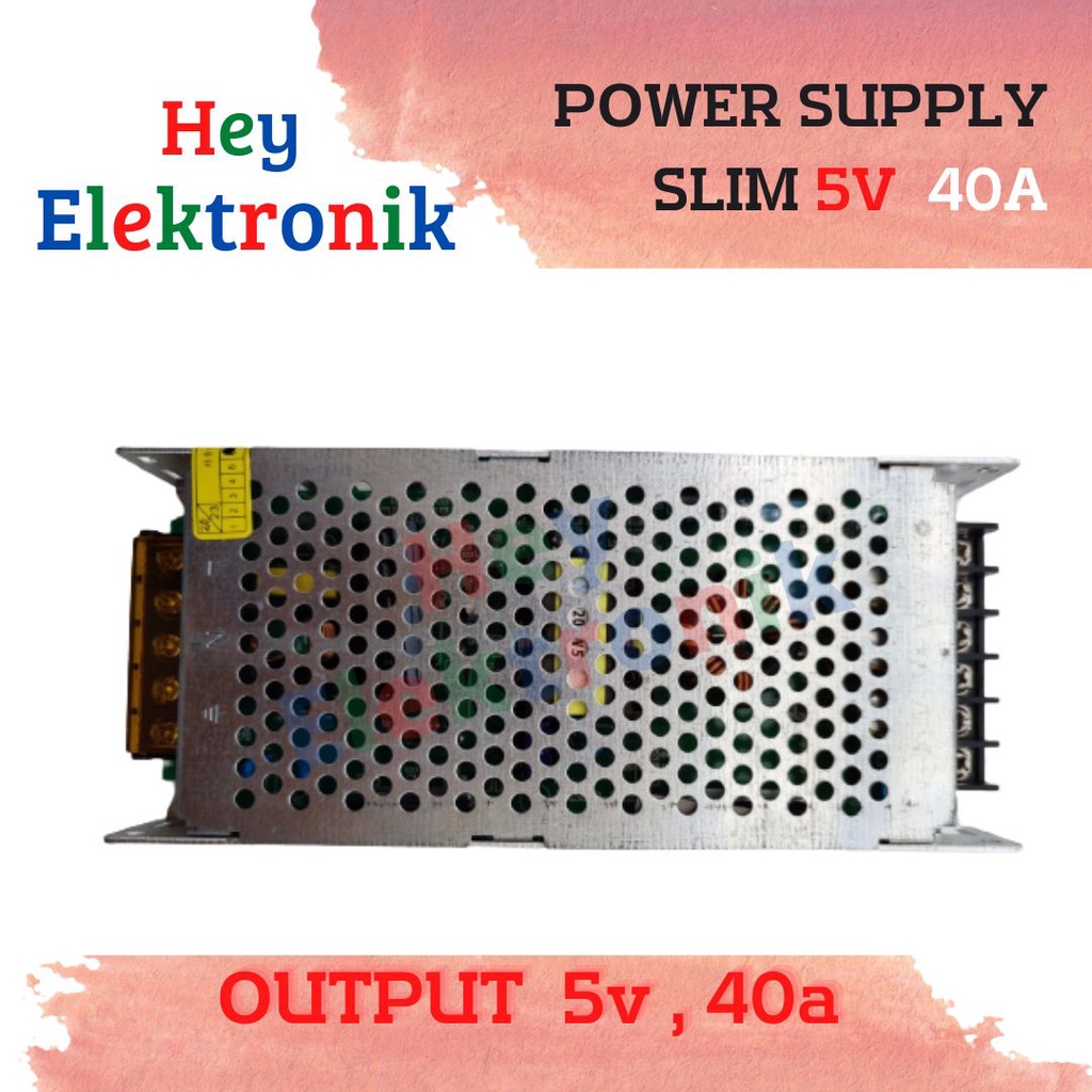 POWER SUPPLY RUNNING TEXT SLIM ADAPTOR 5V 20A 40A 60A - 5V 40A Slim B