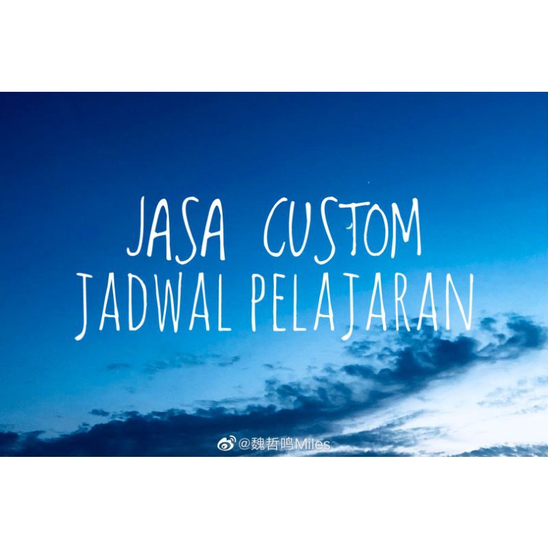 

JASA CUSTOM JADWAL PELAJARAN A3
