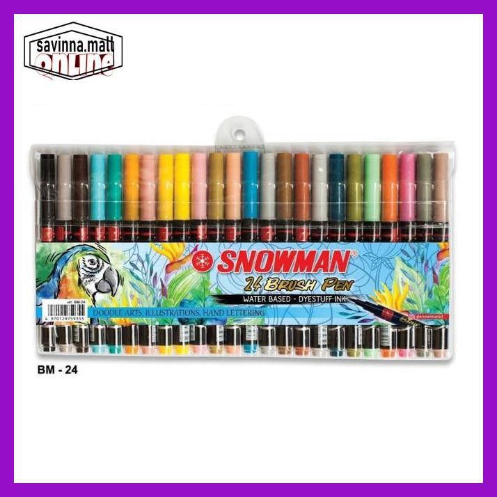 

U0Uo879- Brush Pen Snowman 24 Warna Y7Ry688-