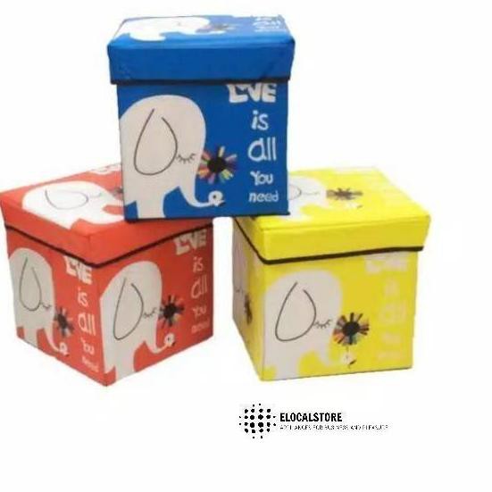 ✻ Animal Storage Box / Tempat Mainan / Storage Stool Motif Animal ♠