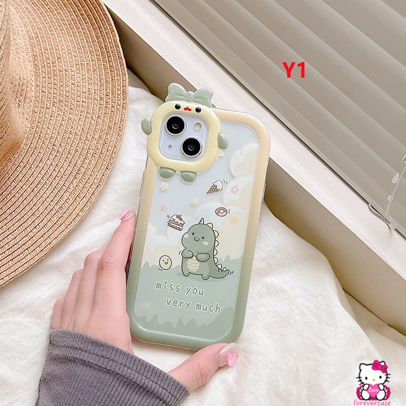 Soft Case Desain Kartun Monster Dinosaurus 3D Untuk IPhone 6 6S 7 8 Plus XR 13 11 12 Pro MaxX XS MAX SE 2020