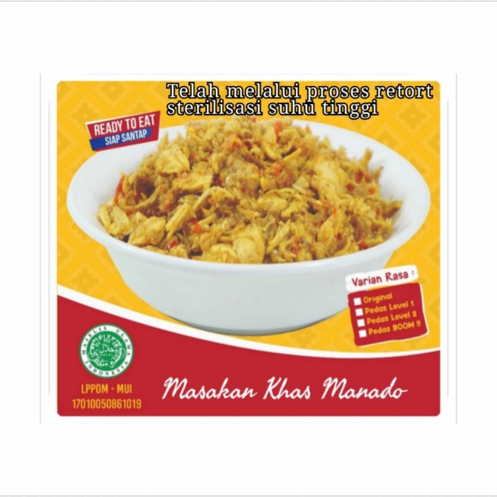 

asa457a Ayam Suwir Woku Rica - Pedas 250G Xa20X1
