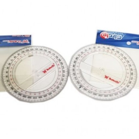 

Penggaris Busur Protactor 360 Derajat 12 Cm No.9 Butterfly