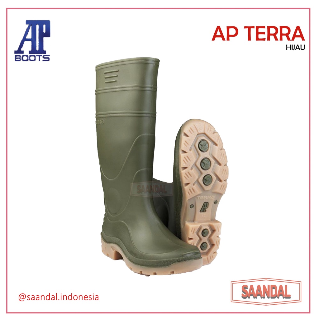 Sepatu Boots Tinggi AP BOOTS Terra Kuning Putih Hijau APD Medis Anti Air Anti Minyak Anti Licin