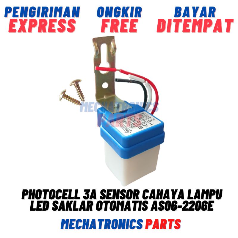 PHOTOCELL 6A 3A FOTOCEL SENSOR CAHAYA LAMPU LED SAKLAR OTOMATIS SIANG MALAM AS06-2206E