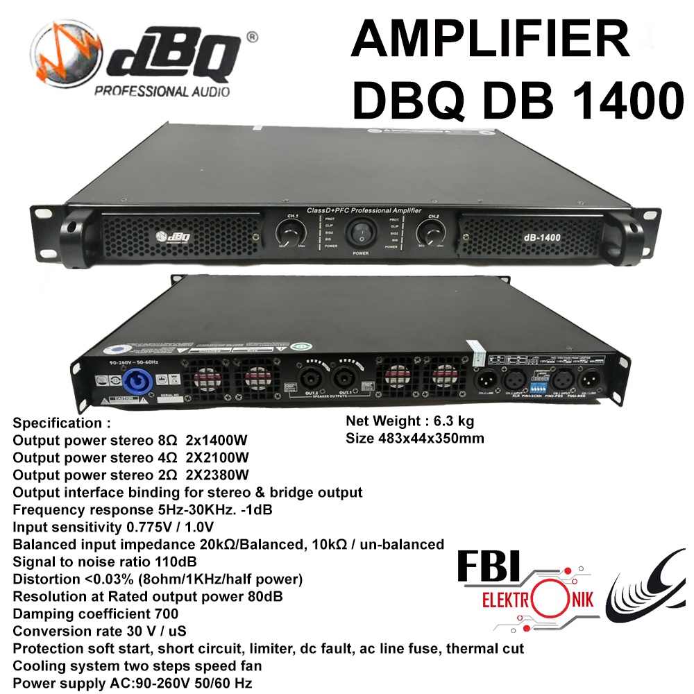 POWER AMPLIFIER DBQ DB 1400