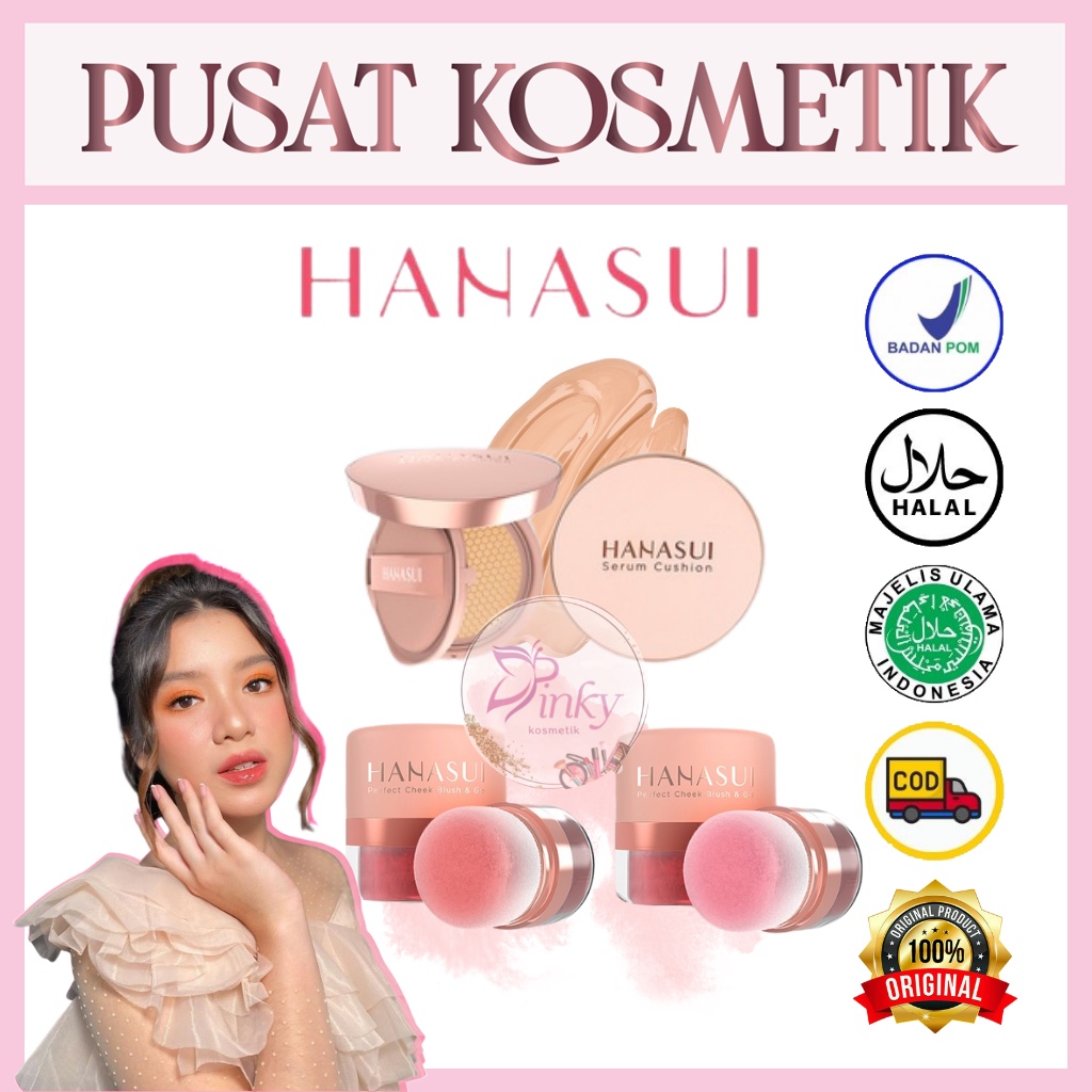 Hanasui Perfect Cheek Blush & Go Powder | Hanasui Serum Cushion