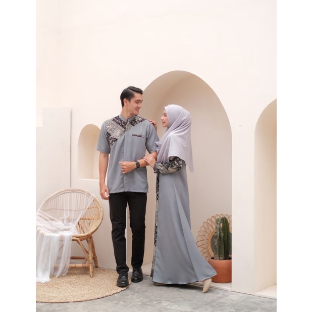 Baju Muslim Gamis Alifa Couple Batik