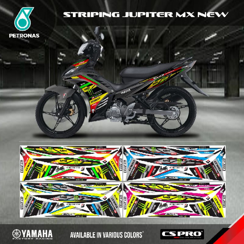 STRIPING/STICKER LIST BODY JUPITER MX NEW 135 MONSTER ENERGY