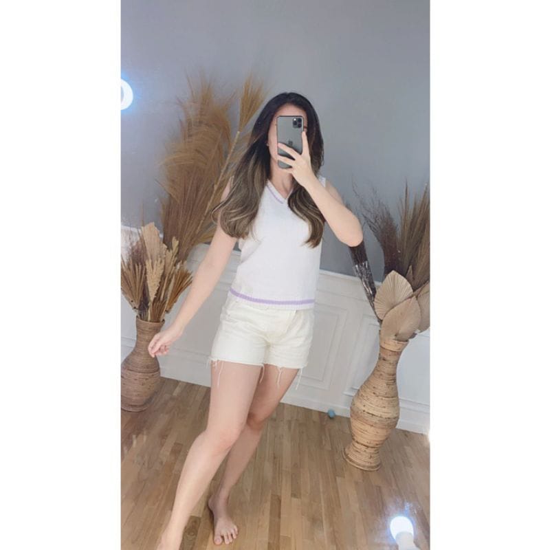 ROMPI  VEST Rajut V NECK POLOS TANPA LENGAN / ROMPI RAJUT / ROMPI POLOS / VEST ROMPI RAJUT