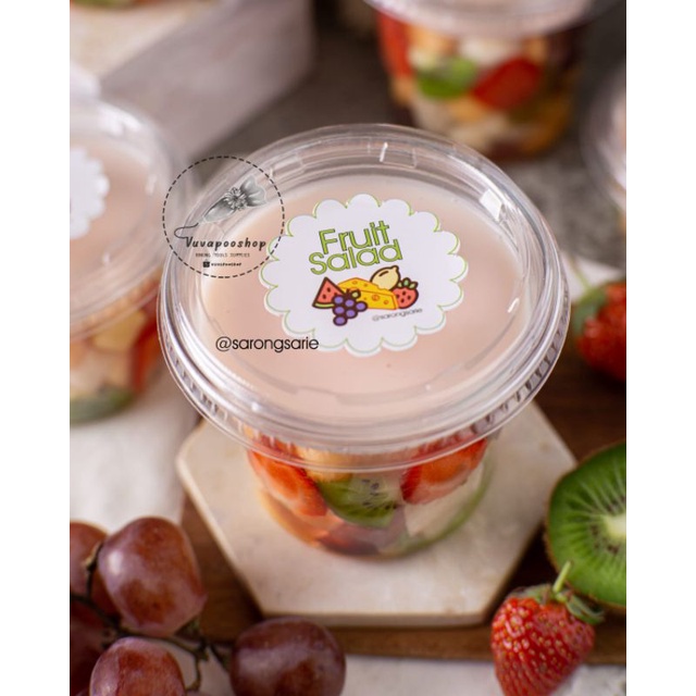 Cup Yoghurt isi 5pcs / Gelas Puding 2in1 / Gelas Yoghurt / Gelas Salad