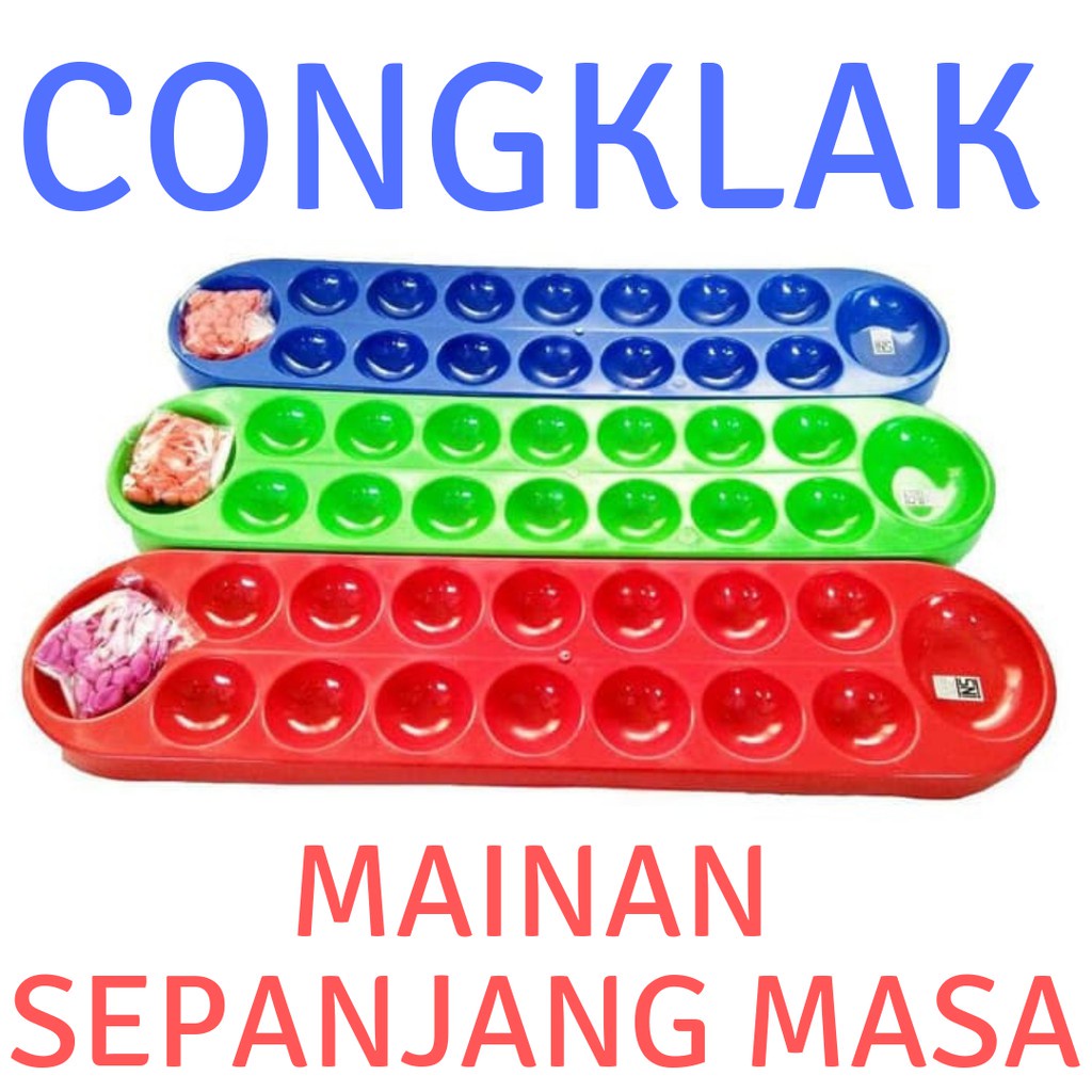 Mainan Tradisional Congklak Coklak Plastik Ukuran Kecil