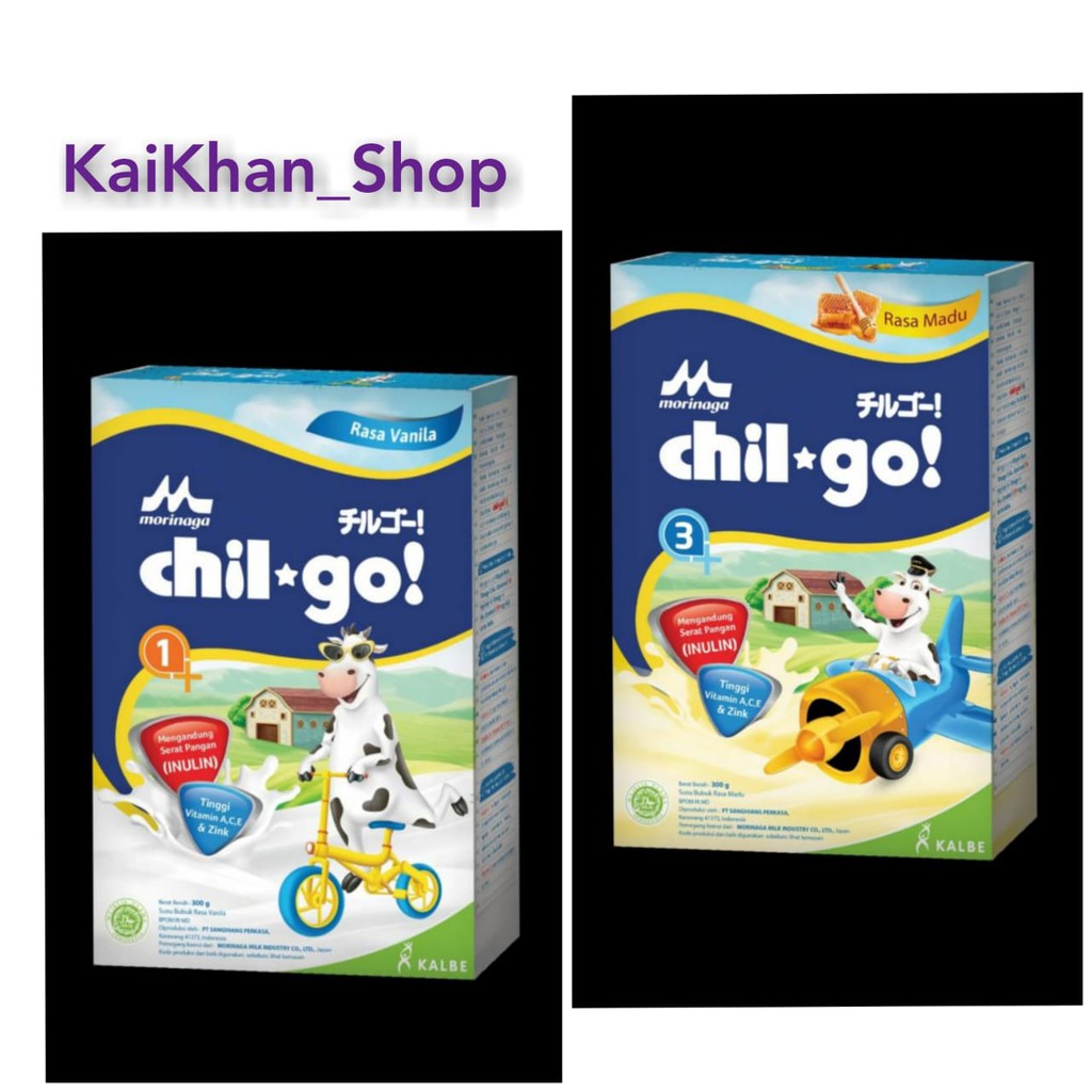 Chil Go Powder Susu Bubuk 1+ 3+ Rasa Vanila / Madu [ kemasan 300gram ]