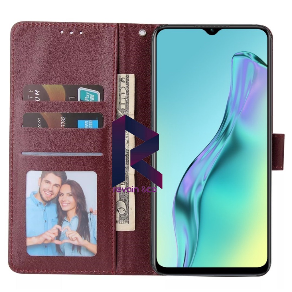 FLIP COVER REALME C11 FLIP WALLET LEATHER KULIT PREMIUM SARUNG BUKA TUTUP KESING HP FLIP CASE REALME C11