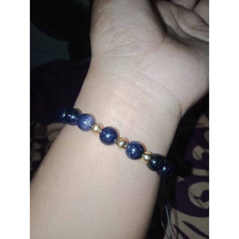 Gelang tali batu sands blue ocean emas 0,3gr semar jawa