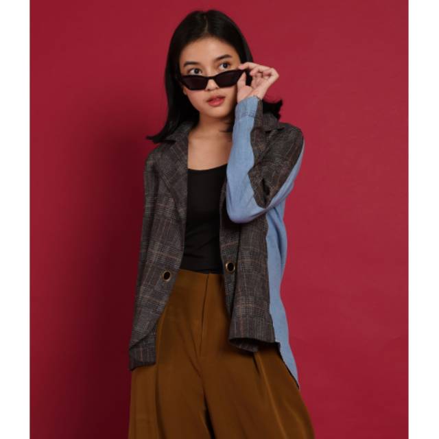 Blazer jeans mix motif