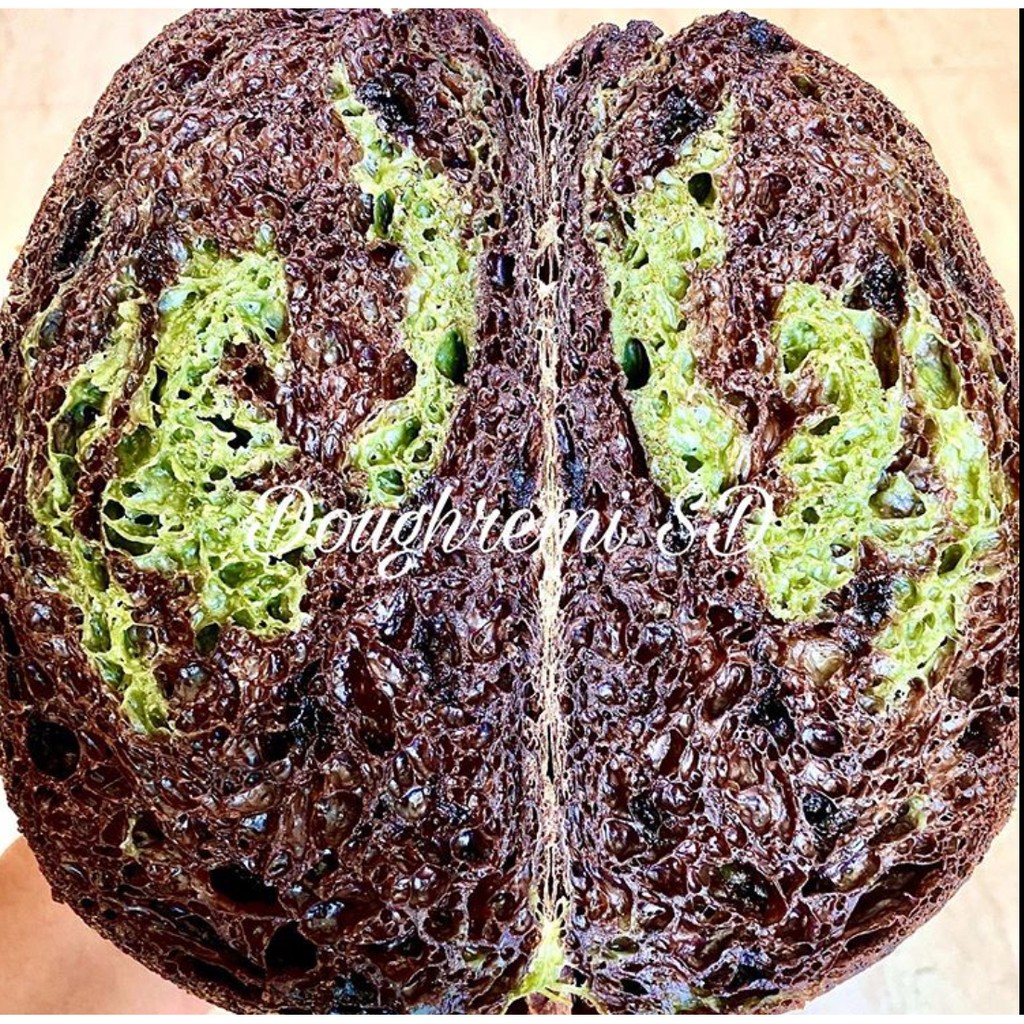 

Matcha choco sourdough