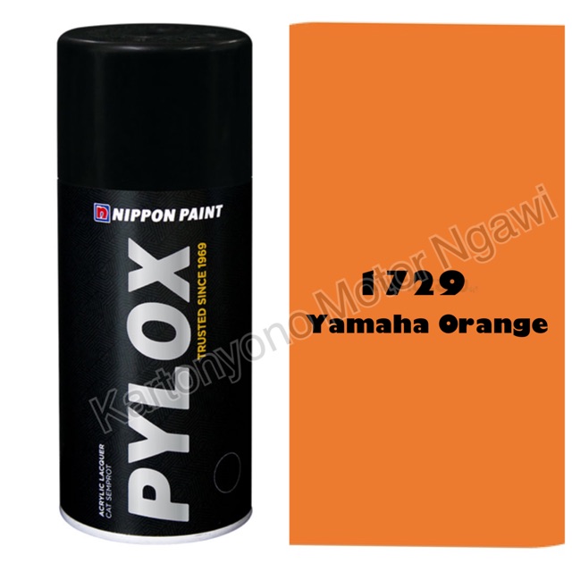 

Pylox Original Nippon Paint 1729 Yamaha Orange / Oren / Oranye / cat semprot spray acrylic akrilik