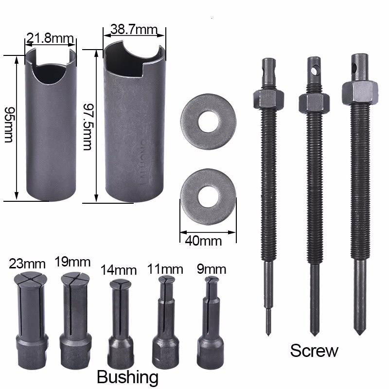 8 pcs Treker Bearing Puller Set Treker Lepas Bearing Separator Alat Pembuka Bearing Laher Tutup Treker Lepas Bearing Dalam