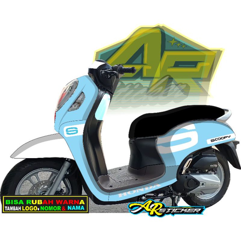 Decal scoopy 2021 / STIKER SCOOPY 2021 Decal Scoopy full body Full Blok Decal Scopy Dekal New Fi Bar