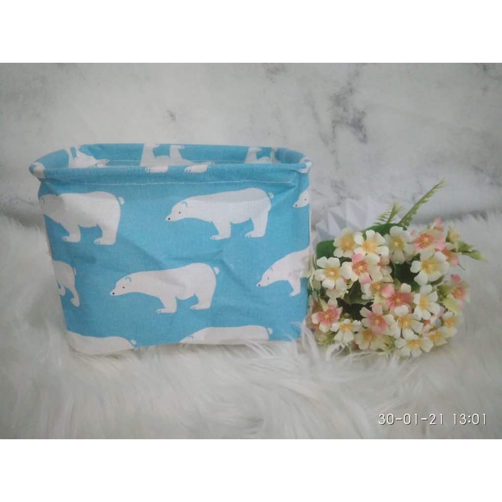 Desktop Storage Organizer / Keranjang Box Serbaguna Keranjang Kanvas Storage box Canvas