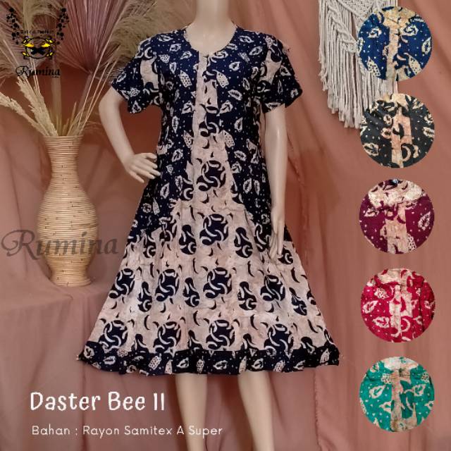 [FREE ONGKIR] DASTER BEE II PREMIUM ORIGINAL RUMINA DASTER BUSUI RAYON SUPER HALUS ADEM BATIK CAP