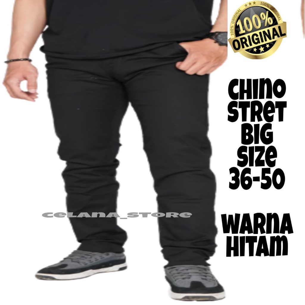 BIG SIZE 36-50`celana jumbo/celana chinos panjang pria big size 36 38 40 42 44 46 48 50/celana chinos pria big size