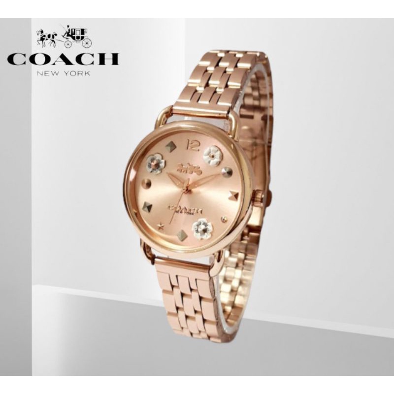 JAM TANGAN WANITA COACH FLOWER JAM TANGAN RANTAI