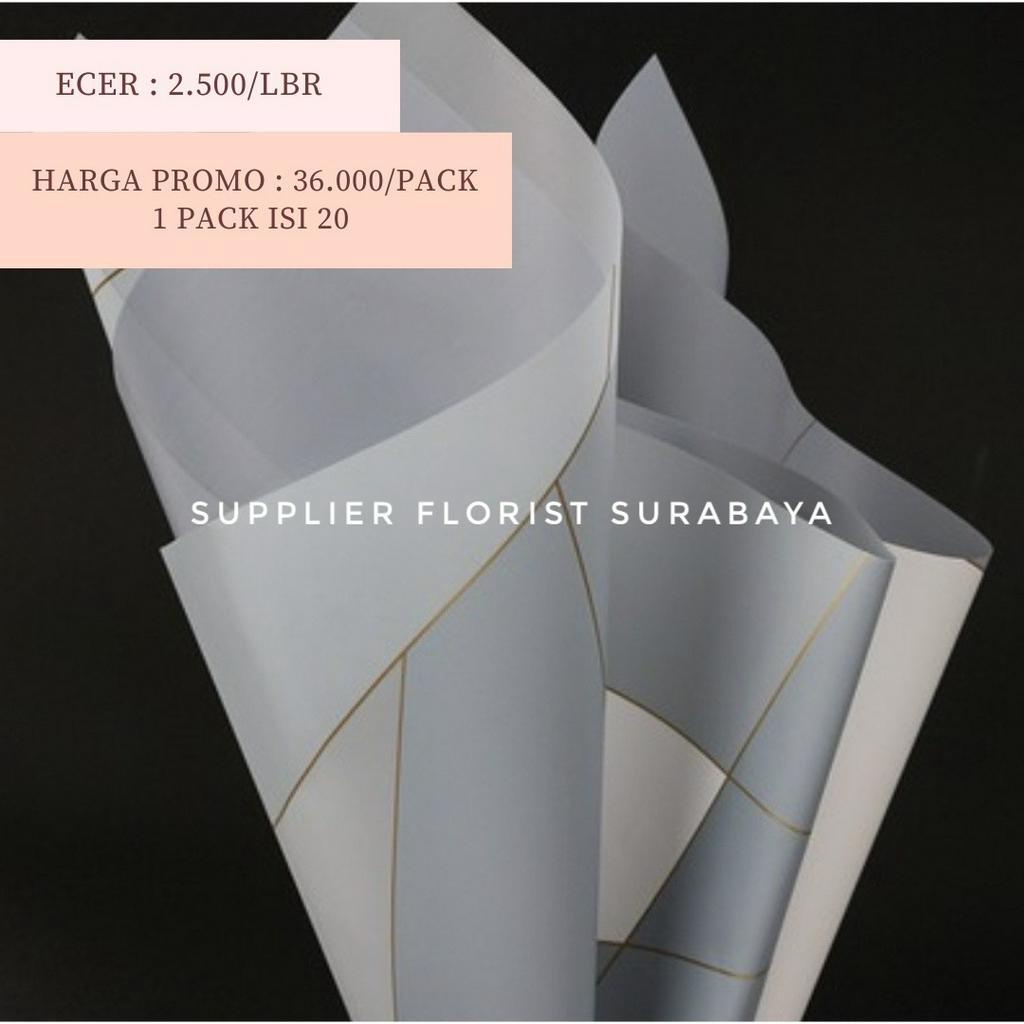 [1 PACK 20 LEMBAR] KERTAS BUNGA CELLOPHANE ABSTRAK GARIS GOLD LINE LIST KERTAS WRAP WARNA SEMBUR KERTAS KOREA STYLE BUKET BUNGA KOREAN DIY FLORIST FLOWER WRAPPING PAPER