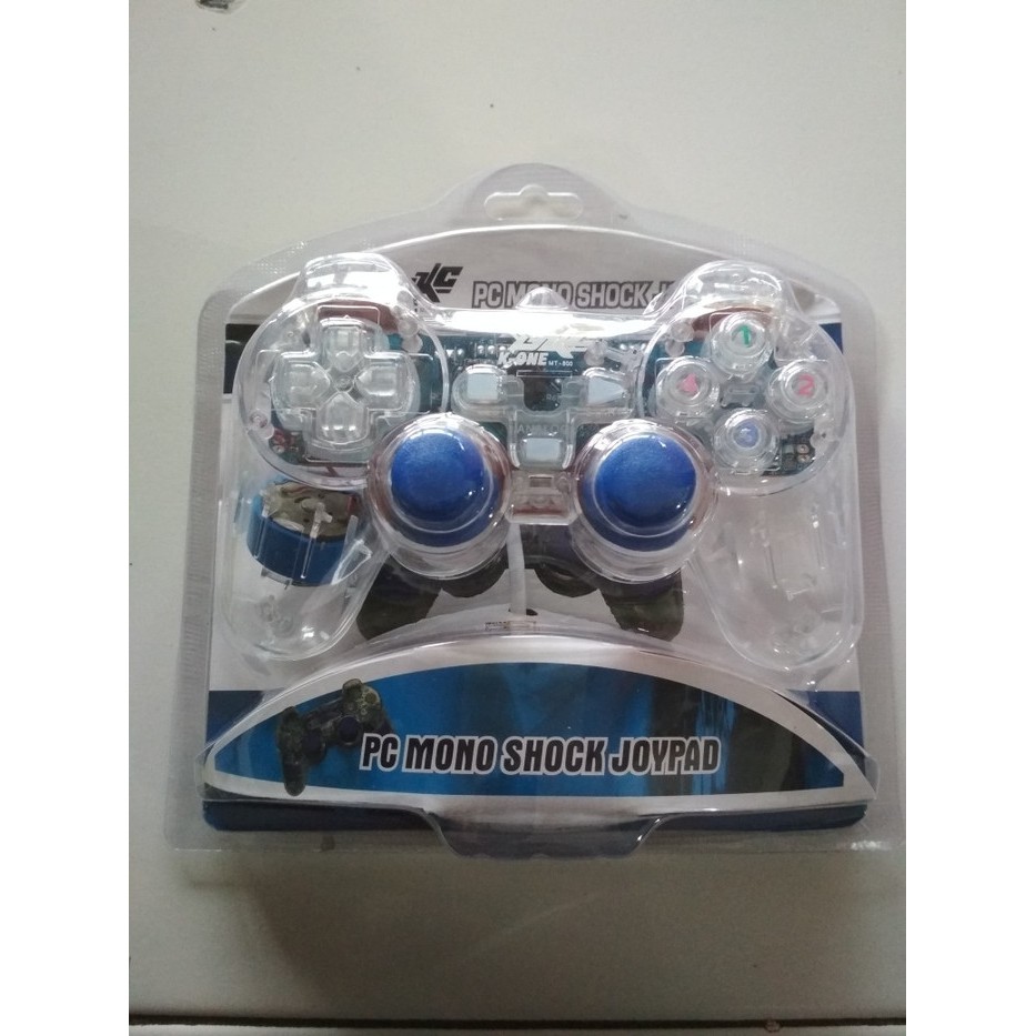 GAMEPAD SINGLE TRANSPARAN GETAR USB JOYSTICK STICK STIK GAME PAD