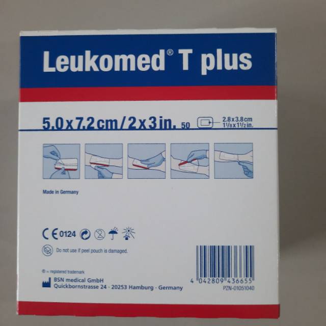 Leukomed T Plus 5.0 x 7.2 cm / Plester Luka Leukomed T Plus BSN 5.0x7.2