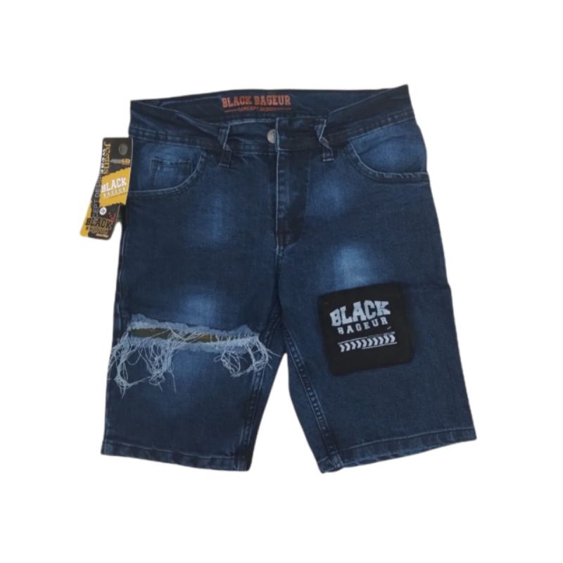 Celana Jeans pendek sobek pria