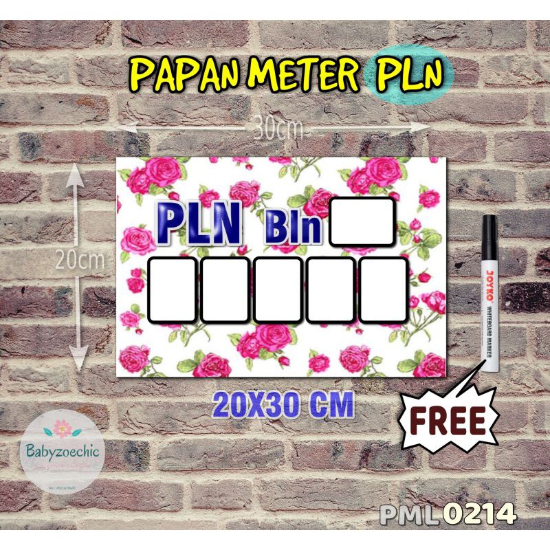 

Zoe Papan Meter Listrik PLN PAM motif Unik - Shabby 14