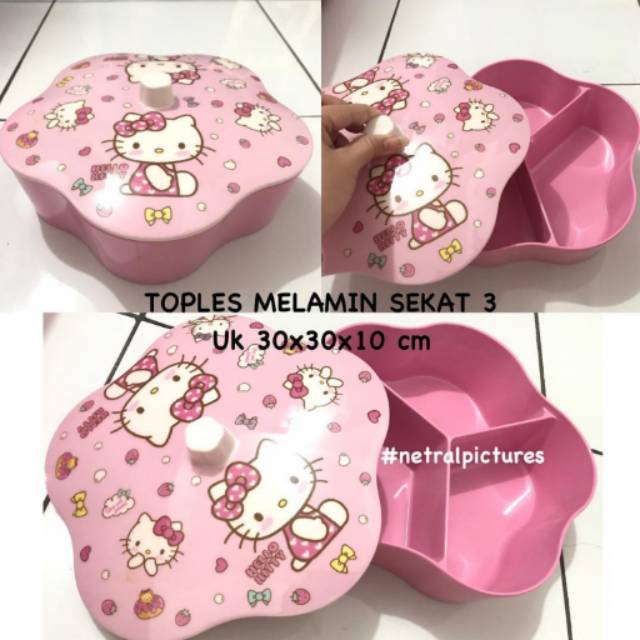 TOPLES MELAMIN HELLOKITTY 3 SEKAT IMPORT