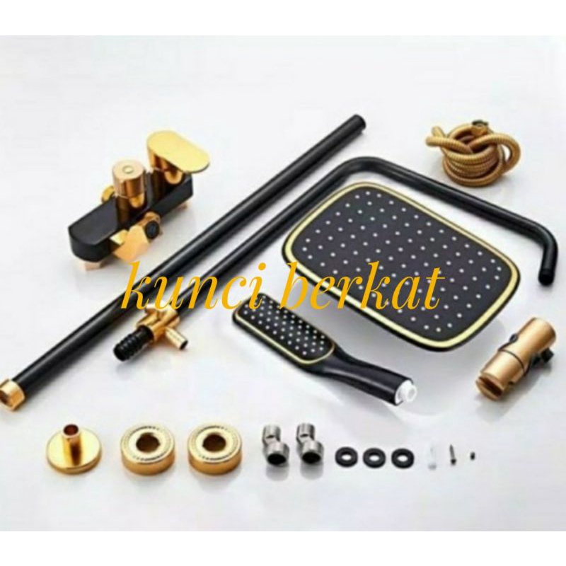 Shower Coloum Hitam Gold/Shower set Black Gold/Sower Colom/Shower mandi