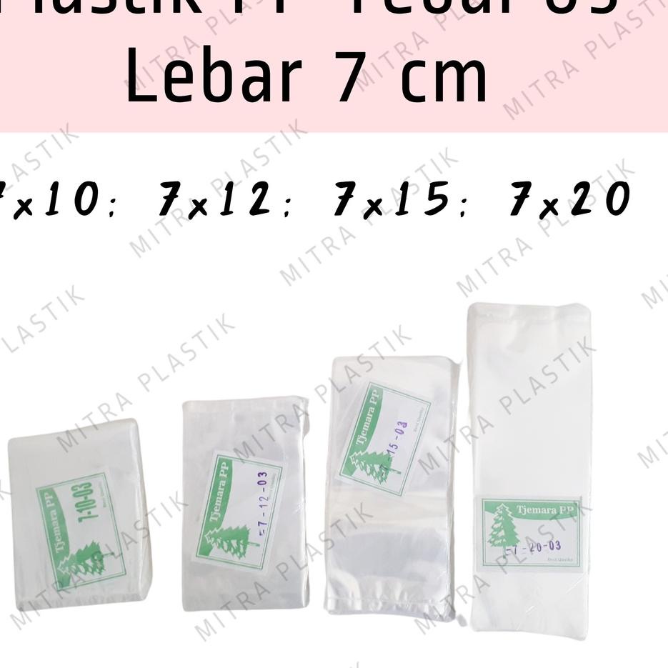 

[KODE RSIRN] Plastik PP Lebar 7 Tebal 03 7x10 7x12 7x15 7x20 Kantong Plastik Bening Transparan