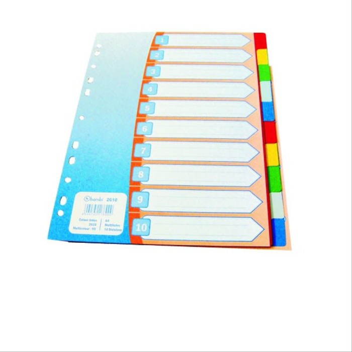

Segera Miliki Divider 10 Warna Plastik Bambi Ukuran A4 (2610) (Set) Bagus