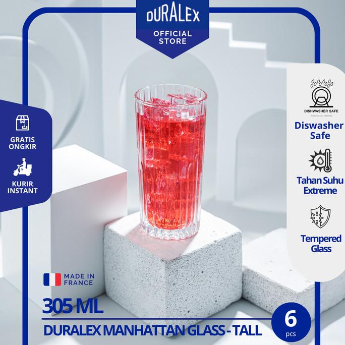 best seller] Duralex Manhattan Gelas Jus uk 305ml ( tempered glass ) - Set of 6