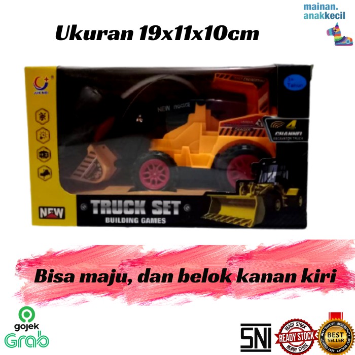 Mainan Anak cowok laki Mobil remote RC konstruksi beko excavator RC 1:43 murah ready stock