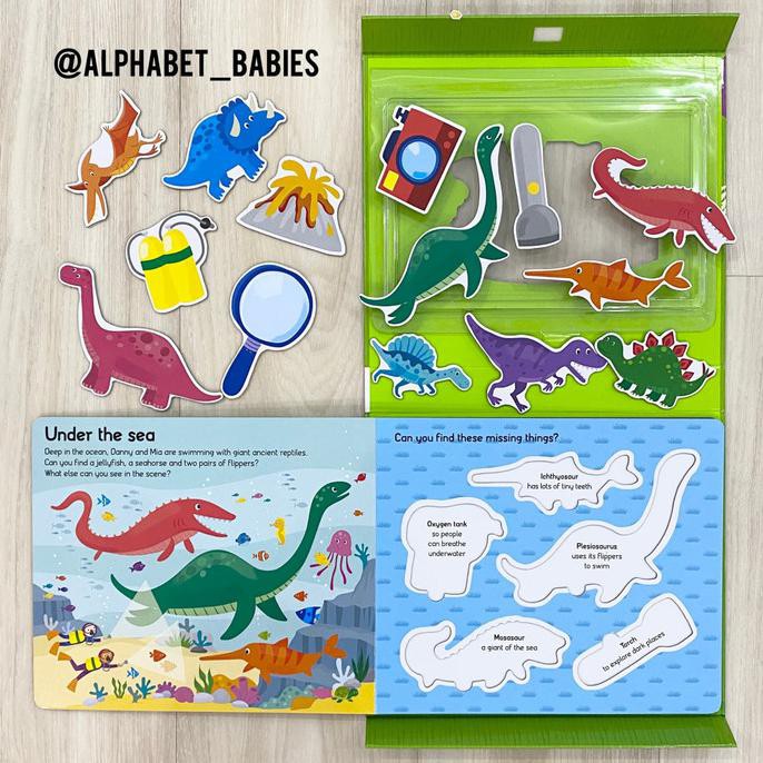 Priddy Books - Dino Explorer Playset (With Book And Puzzle Pieces)