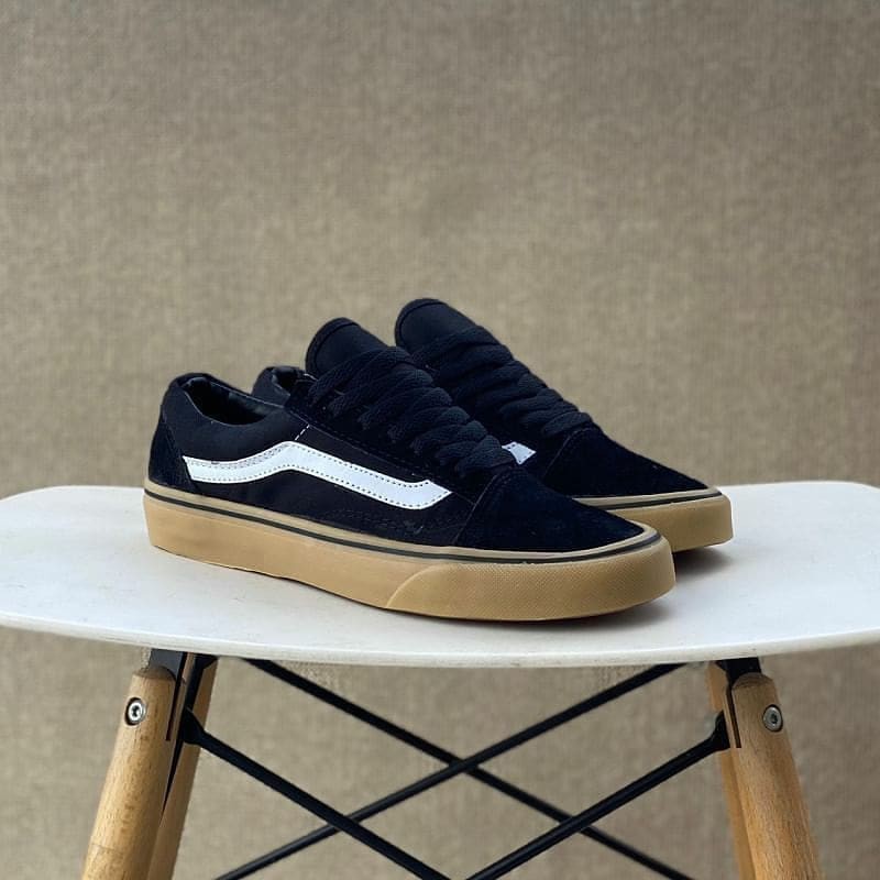 promo gila!! Sepatu Vans Oldskool Bw N All sol coklat Sket Sekolah Olahraga Santai Sport Murah hits