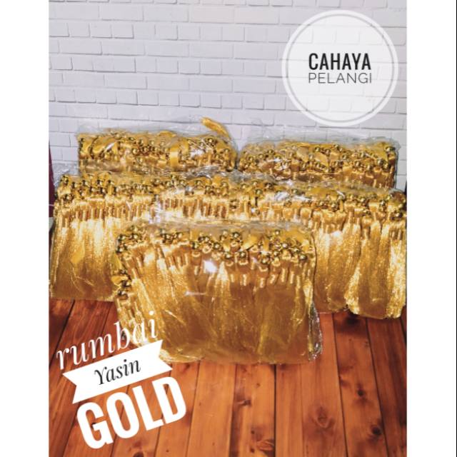 

Rumbai pita pembatas Yasin isi 100 pcs *GOLD*