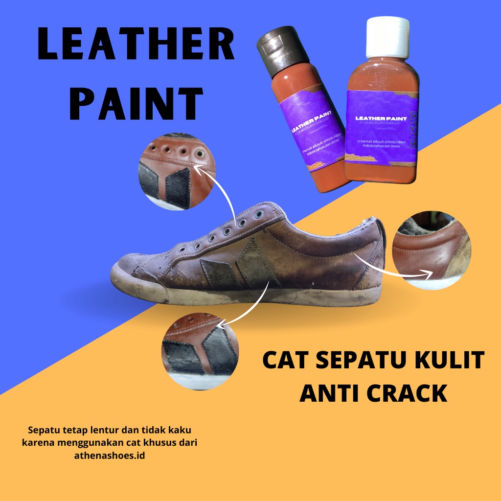 

CAT SEPATU KULIT SINTETIS AKRILIK ATHENASHOES.ID LEATHER PAINT